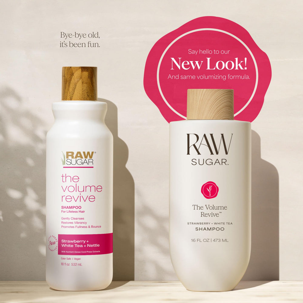 RAW SUGAR Volume Revive dúo champú y acondicionador, volumen natural