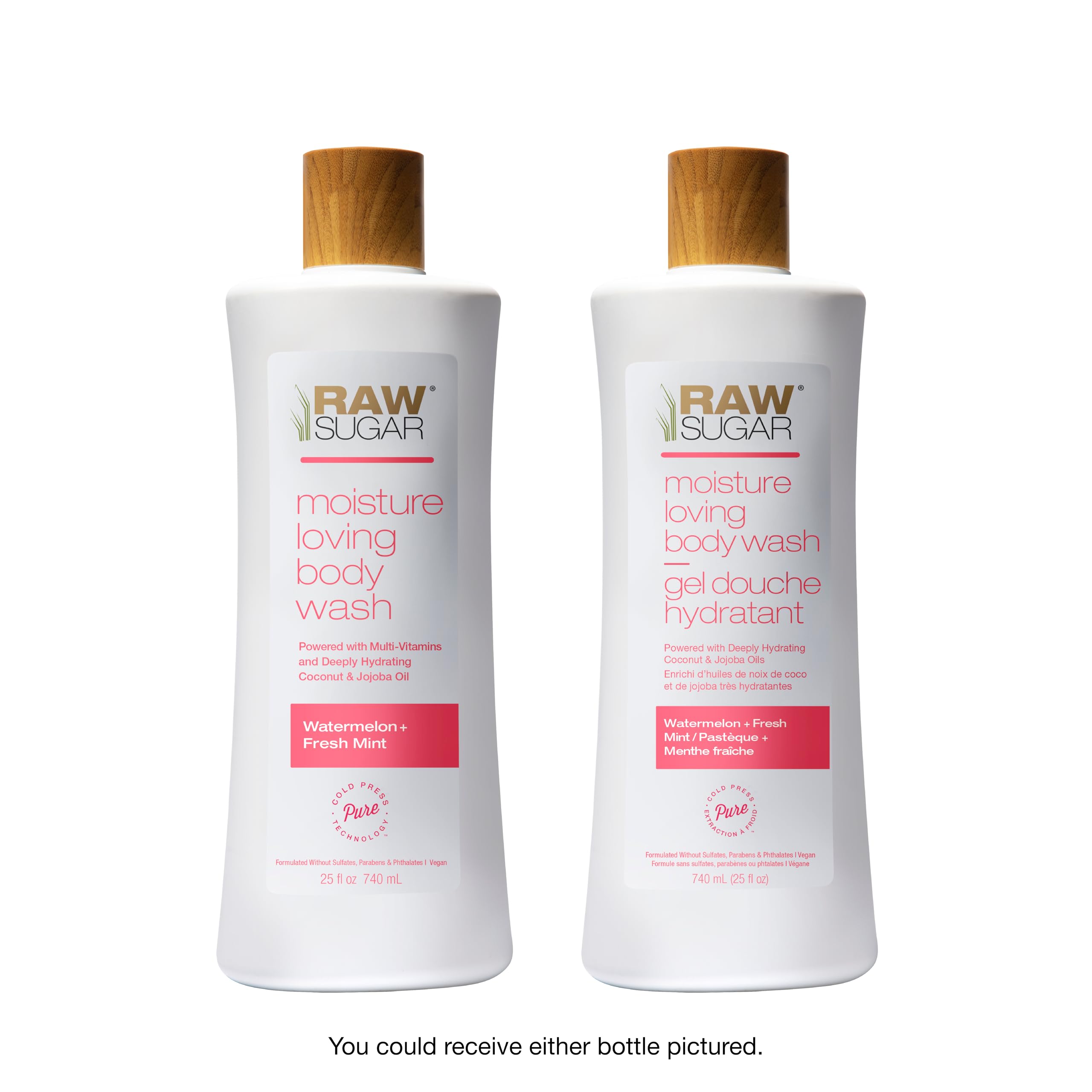 RAW SUGAR Watermelon Mint Refresh bottle cap enabling easy dispensing