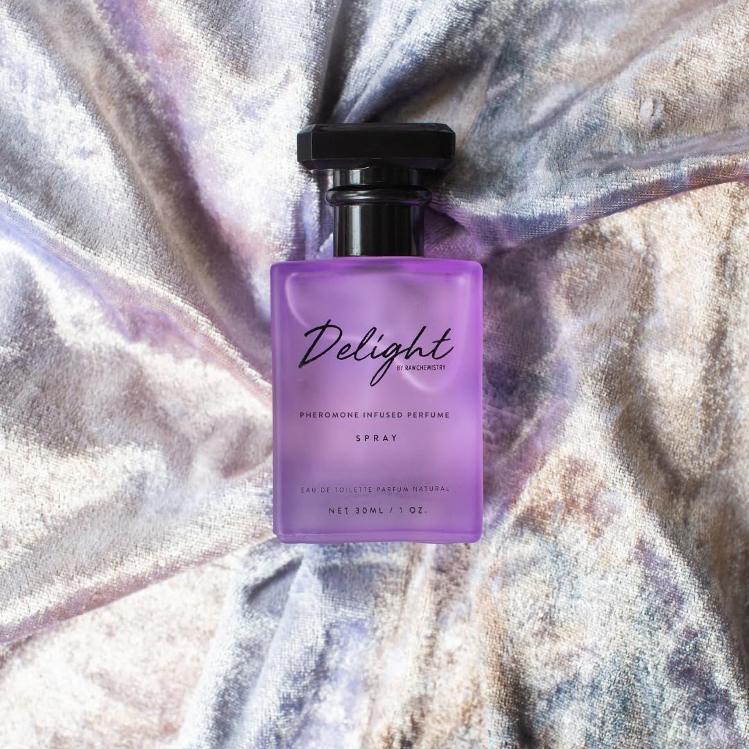 RawChemistry Delight shelf hero shot, premium fragrance display to attract attention.
