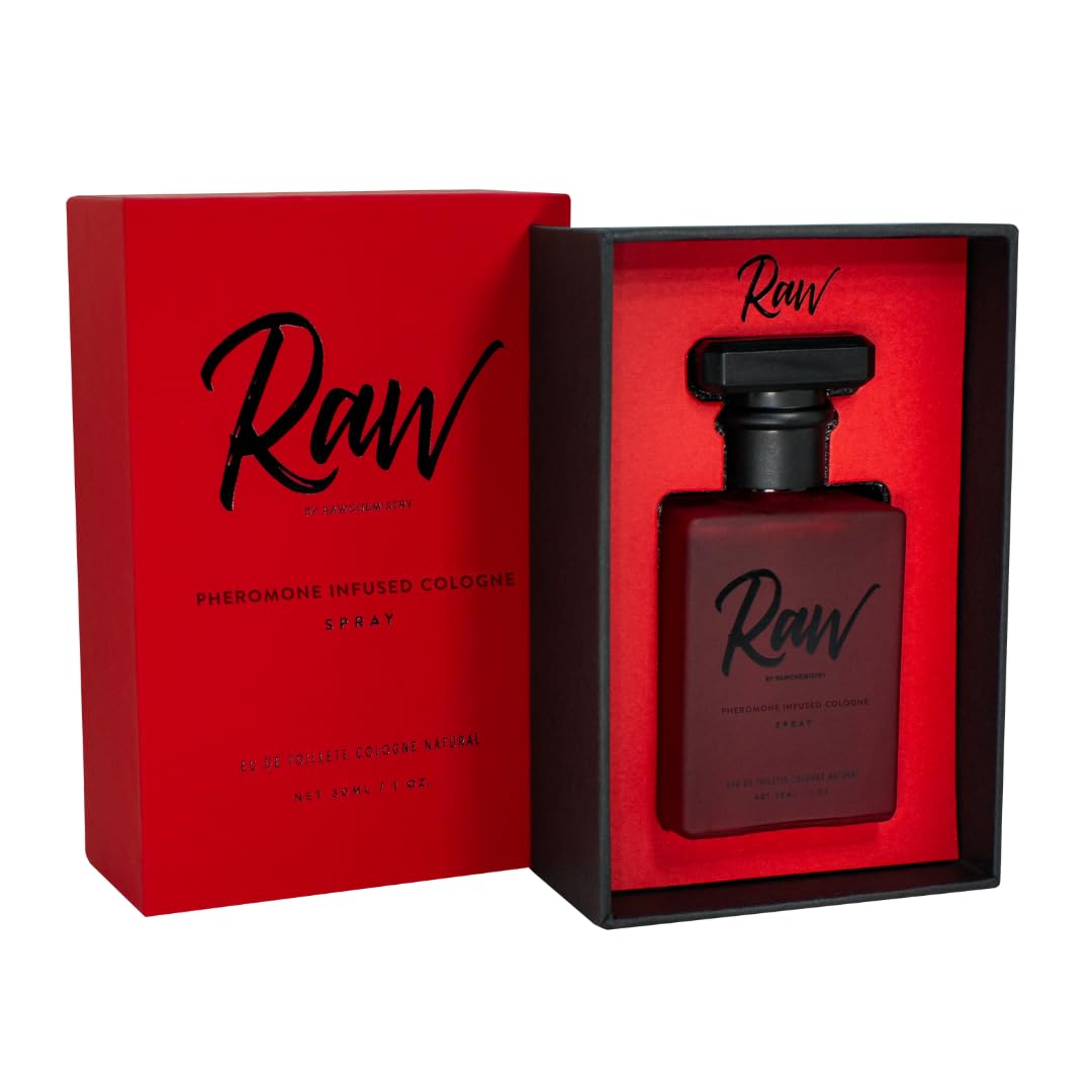 RawChemistry raw-pheromone cologne bottle boosts everyday confidence.