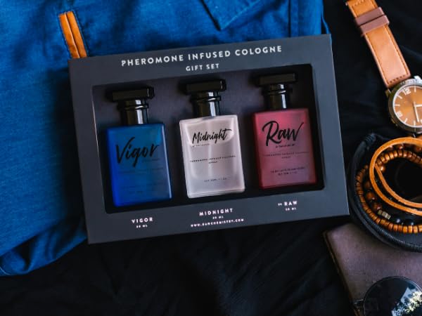 RawChemistry three bottles display gift set, ideal for gifting on special occasions