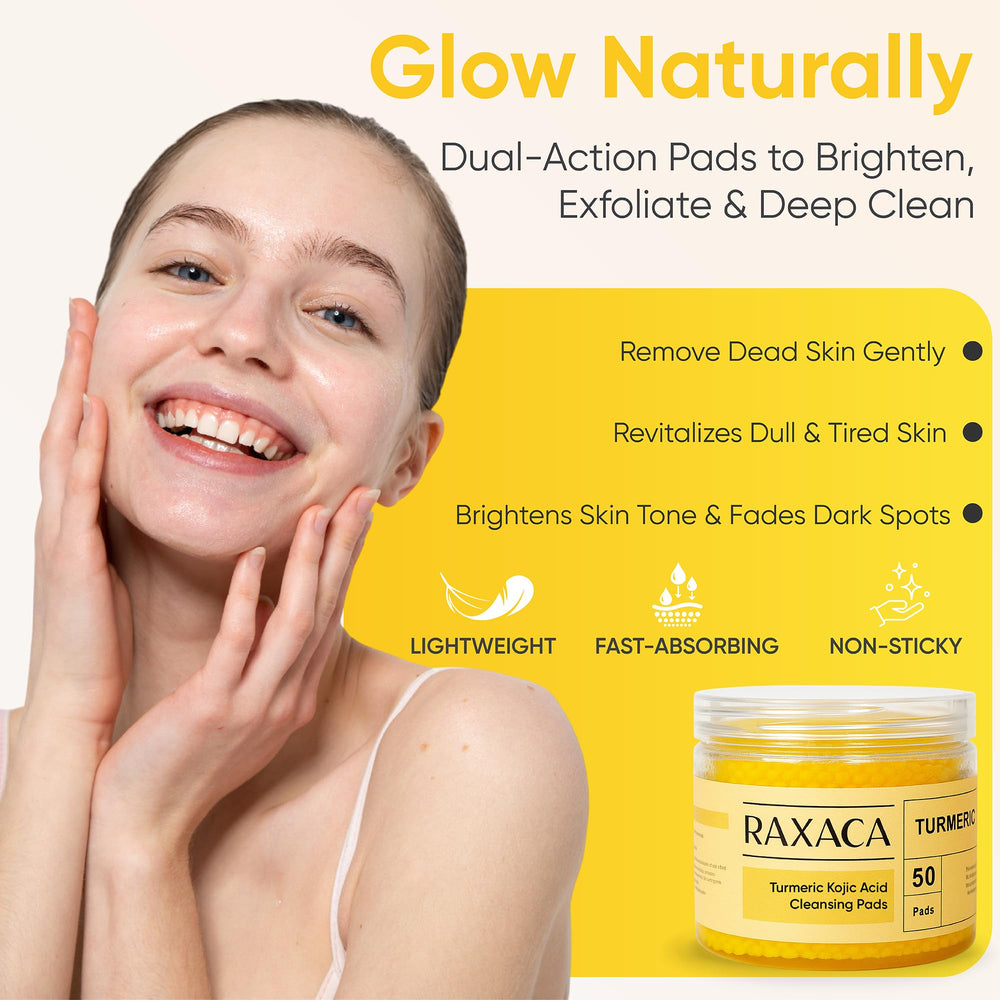 RAXACA Pre-soaked face cleansing pads for quick, travel-ready skincare.