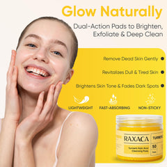 RAXACA Pre-soaked face cleansing pads for quick, travel-ready skincare.