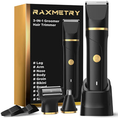 RAXMETRY beard trimmer close-up for precise grooming and clean lines.