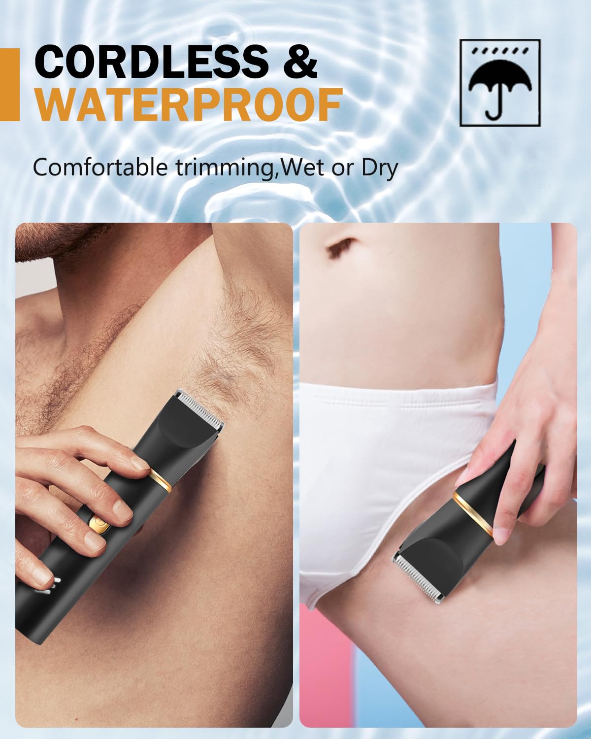 Detachable blades allow easy cleaning after trimming sessions.