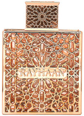 Rayhaan Divine bottle front view highlights premium design and lasting fragrance.