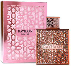 Rayhaan Divine packaging box reveals luxurious presentation and gift-ready appeal.