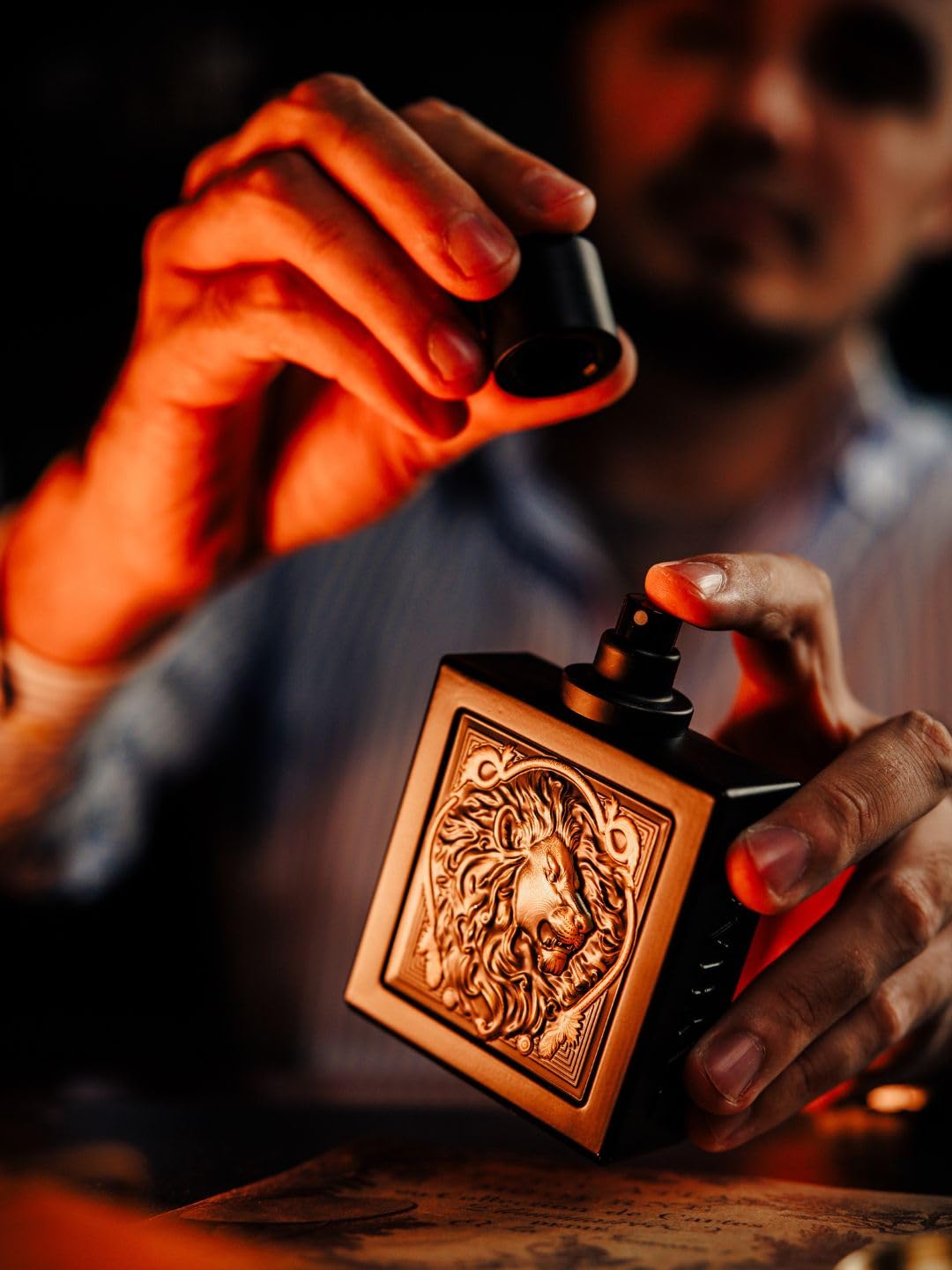 RAYHAAN Lion splash application suggests long-lasting scent for evening wear