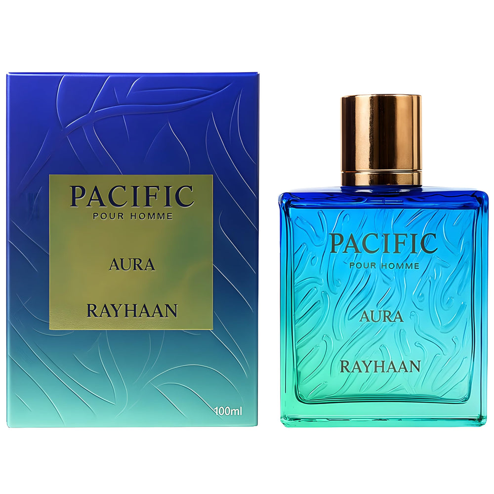 Rayhaan Pacific Aura warm amber base for a smooth coastal feel.