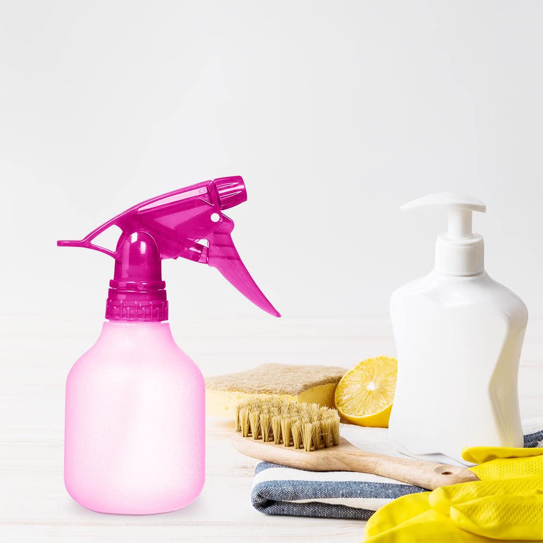 Rayson bottle demonstrates upside-down spraying for versatile use.
