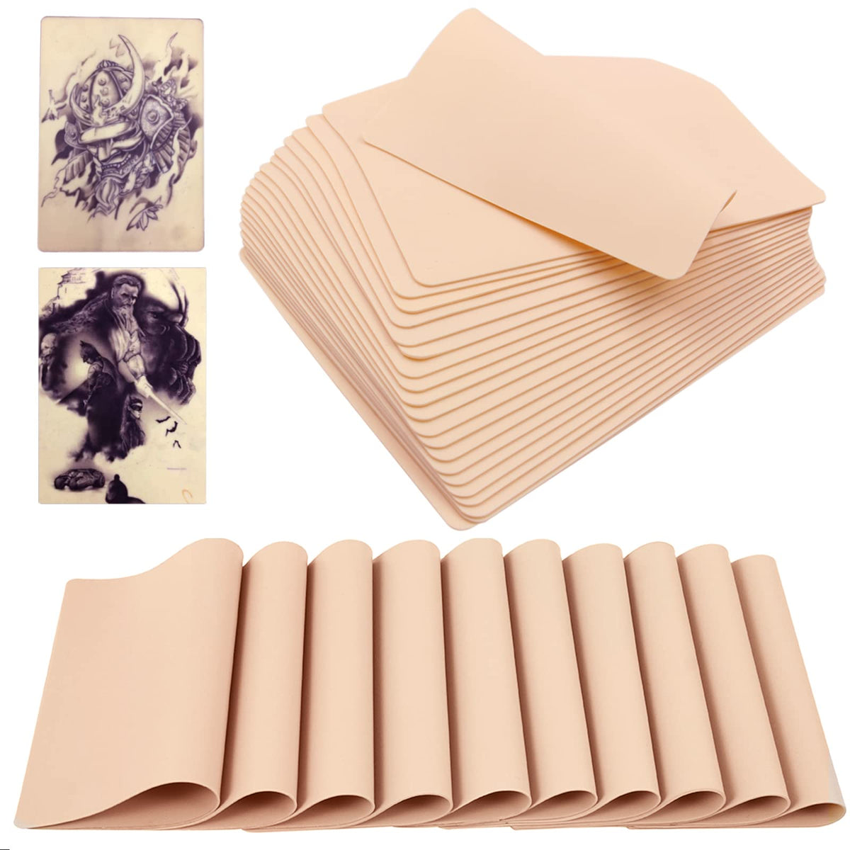 Rayyl blank tattoo skin 7.4x5.6in with skin-like texture for precise line work.