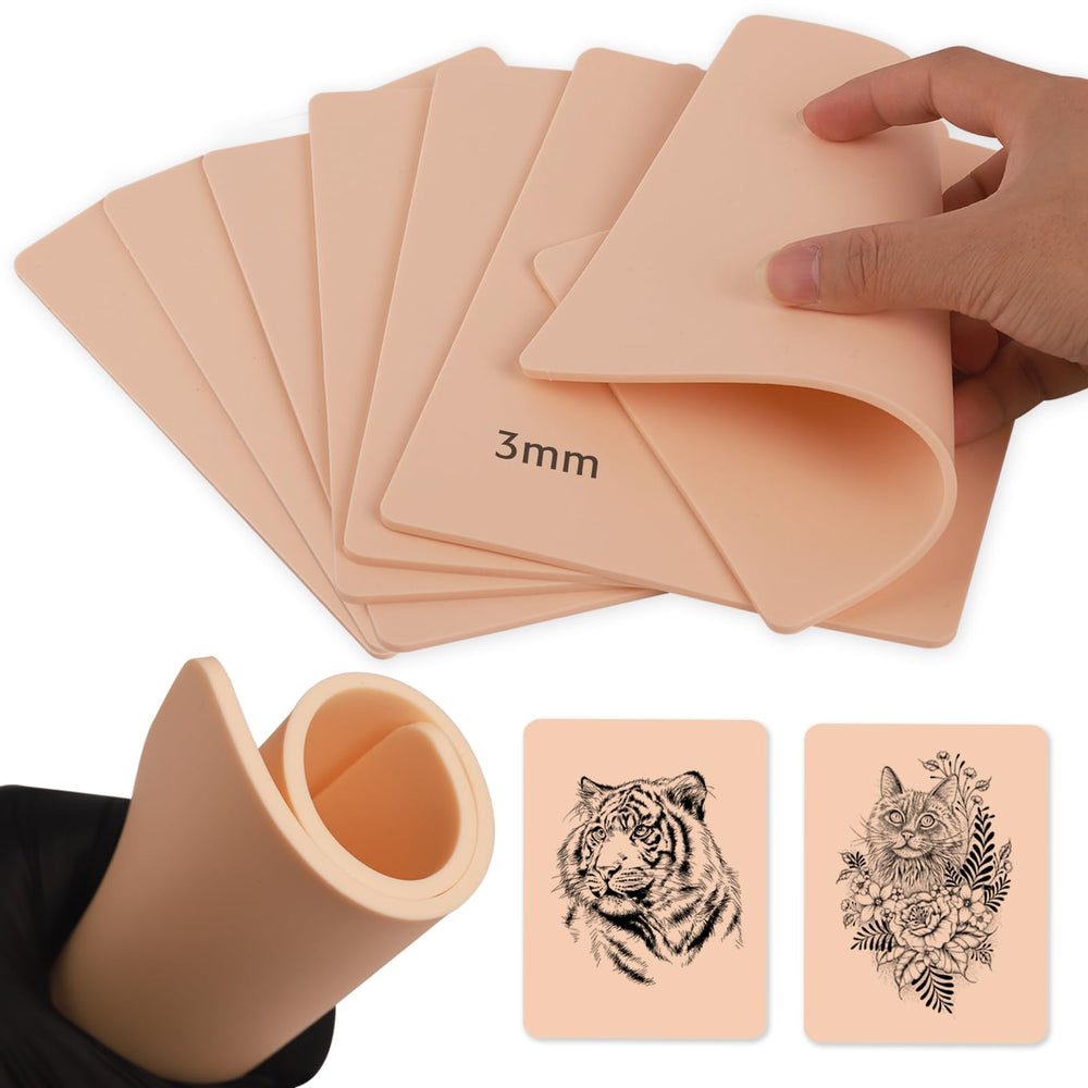 Rayyl piel de tatuaje 3 mm con doble cara, ideal para practicar delineado y sombreado.