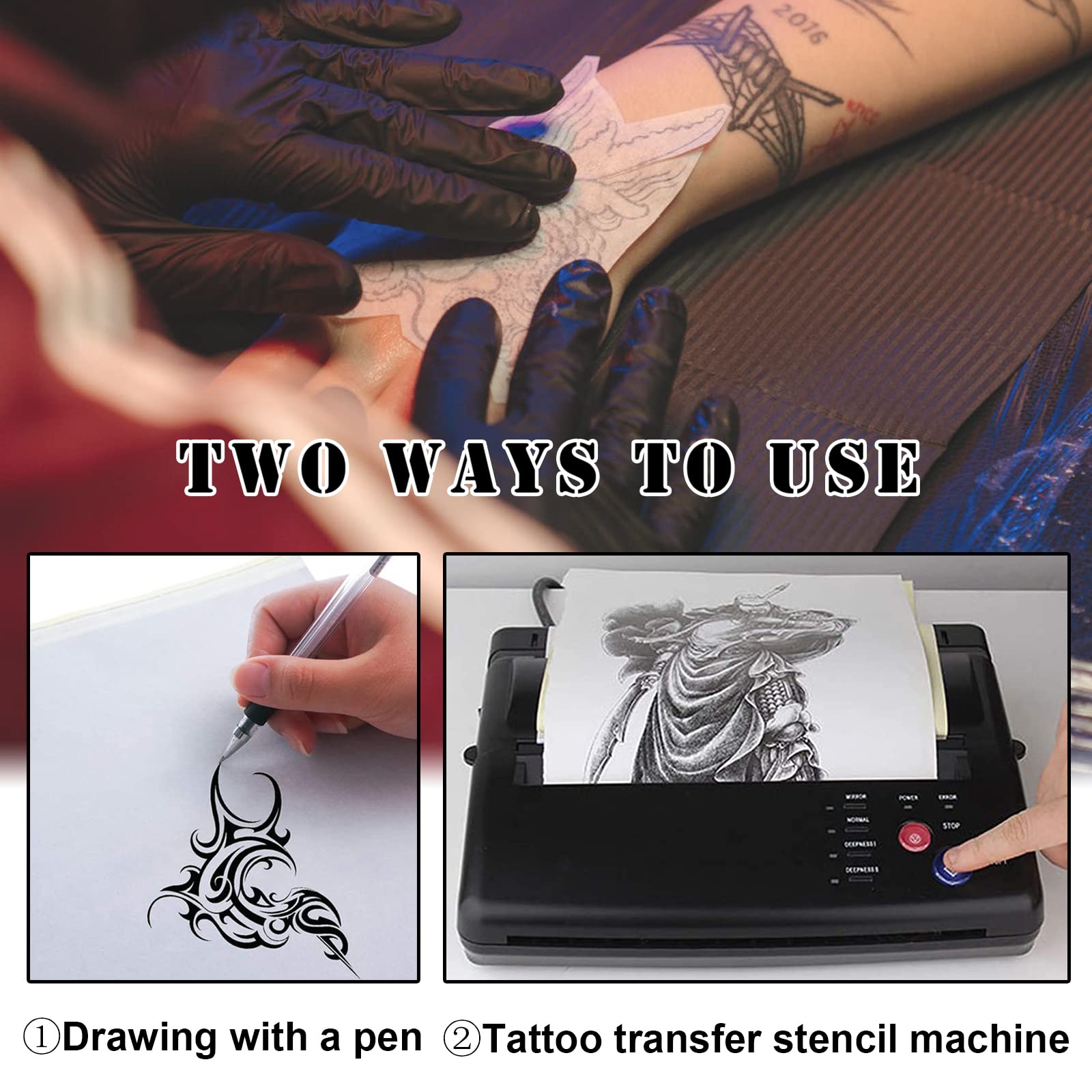 Rayyl uso fácil, piel adaptable para practicar tatuajes en diferentes superficies.