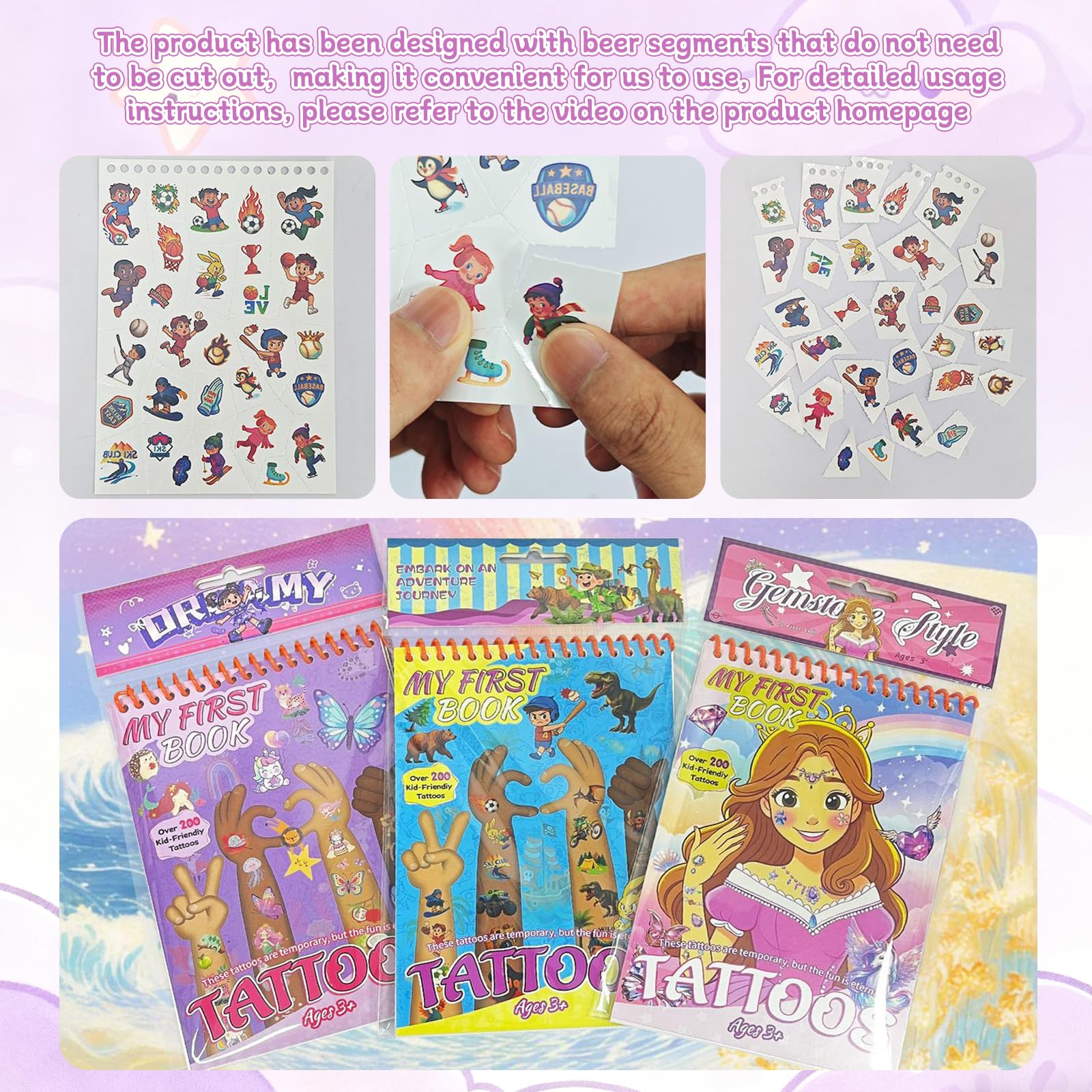Rayzoq six-sheets with 102 tattoos for creative celebrations