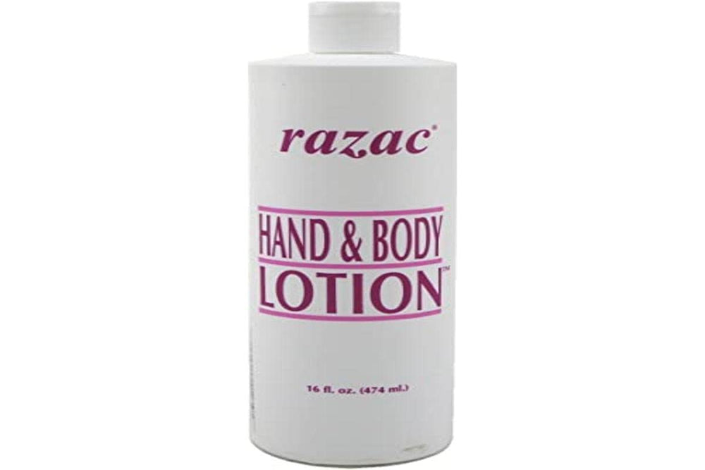 Loción Razac para manos y cuerpo, crema hidratante no grasa para piel suave y nutrida.