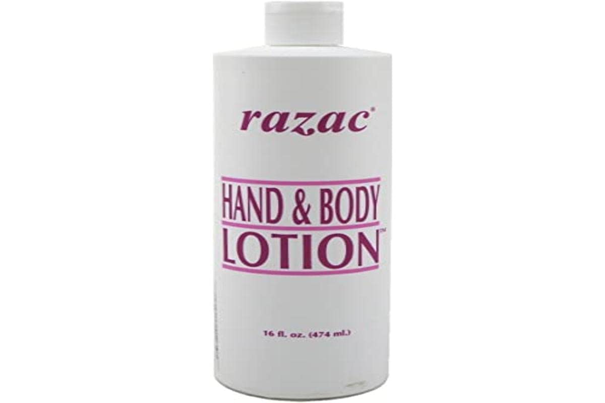 Loción Razac para manos y cuerpo, crema hidratante no grasa para piel suave y nutrida.