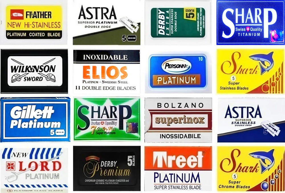 Razor Blades Club 100-sampler pack with 16 brands for versatile shaving options.