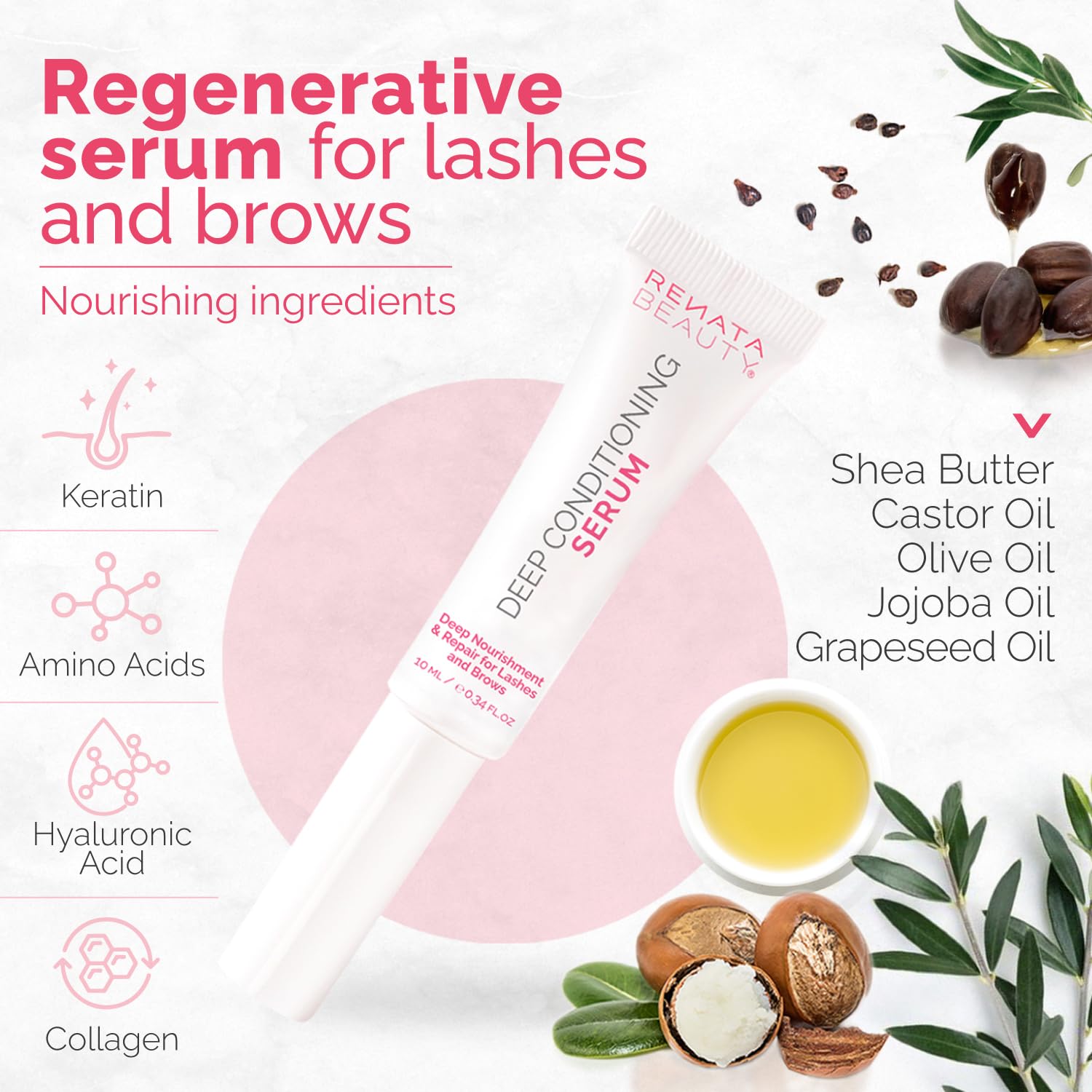 Close-up of RB Renata Beauty serum tube showing creamy texture and concentrated care