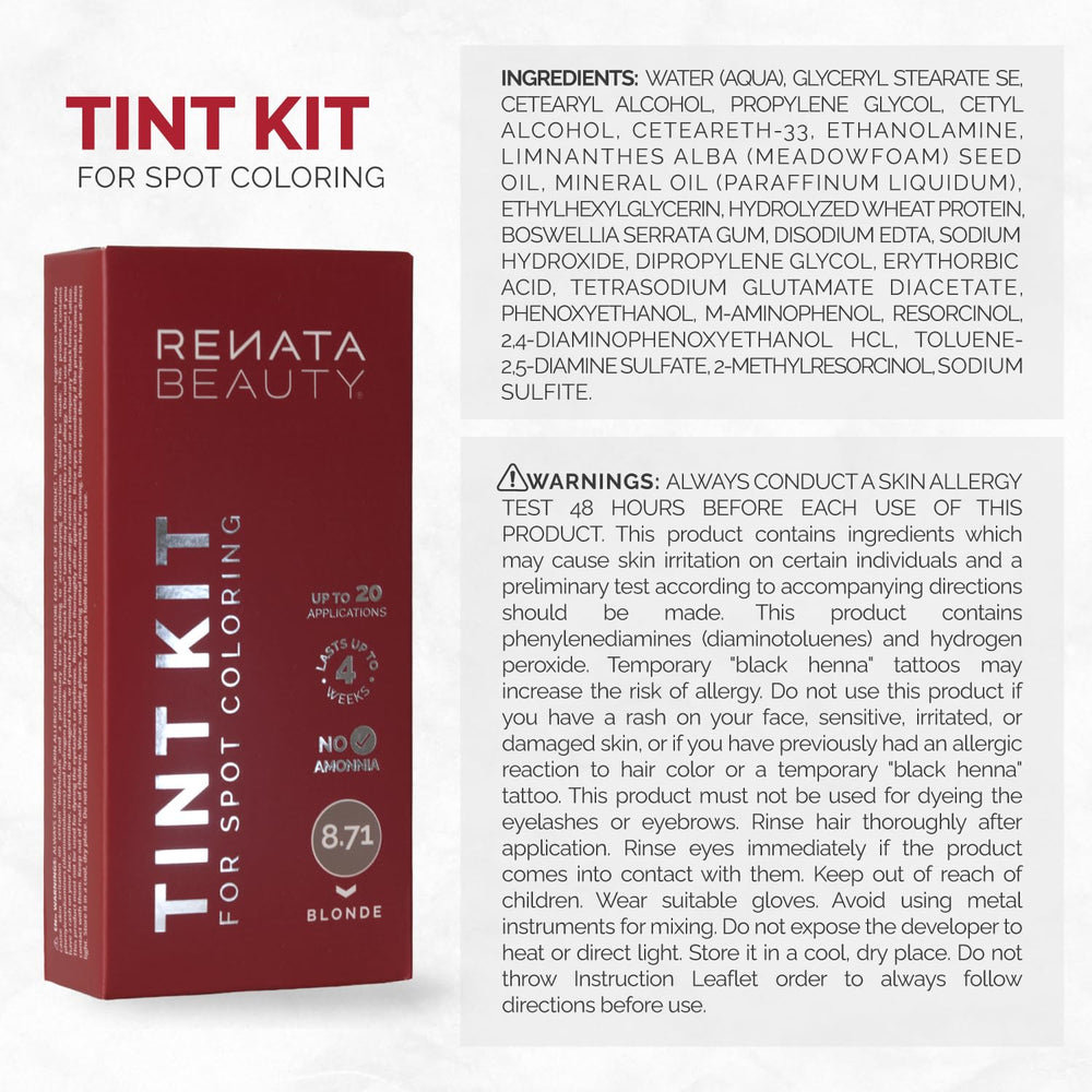 RB Renata Beauty Spot Tint Kit blonde shade results for warm natural tone