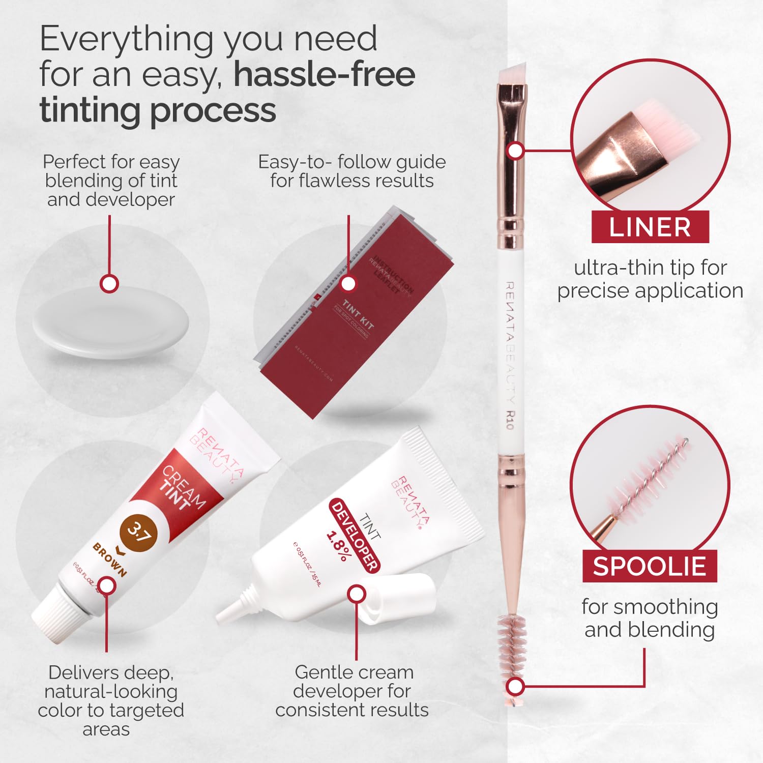 RB RENATA BEAUTY Tint Kit before-after color comparison