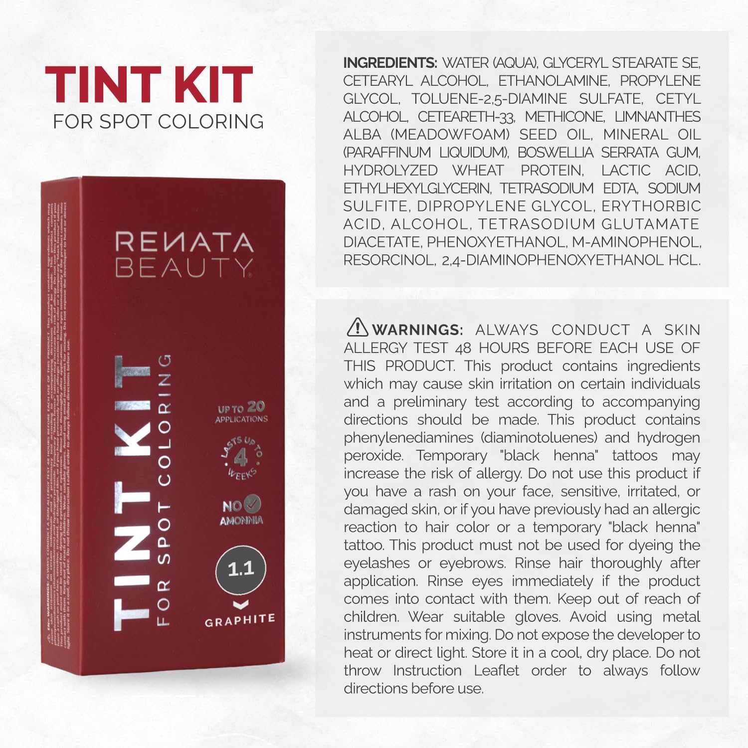 RB Renata Beauty Tint Kit long-lasting finish up to four weeks.