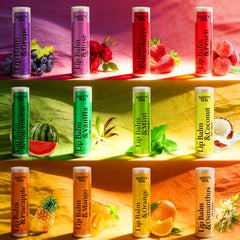 Bálsamo labial RBUGR, sabor rosa para hidratación suave diaria.