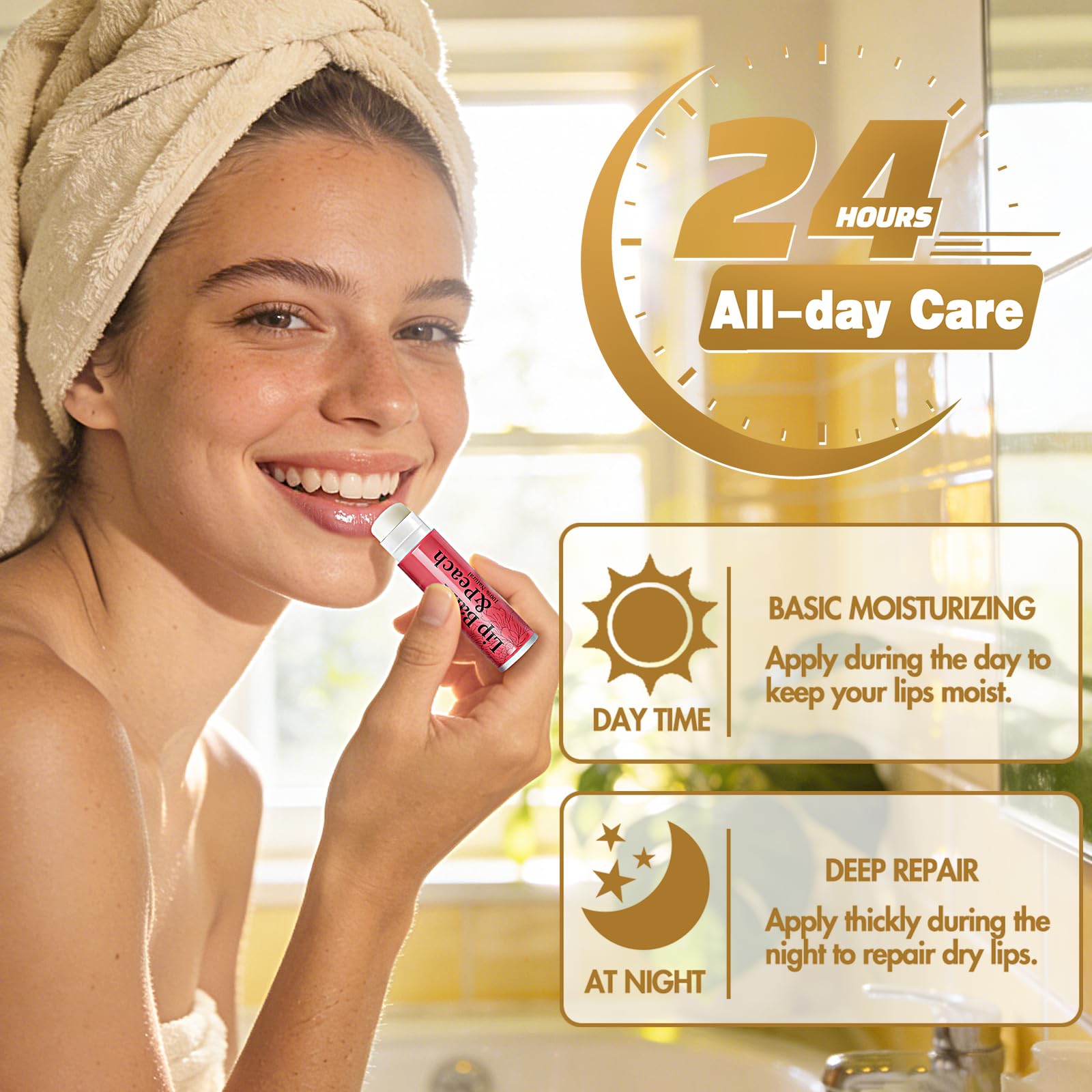 RBUGR watermelon flavor lip balm stick for refreshing care