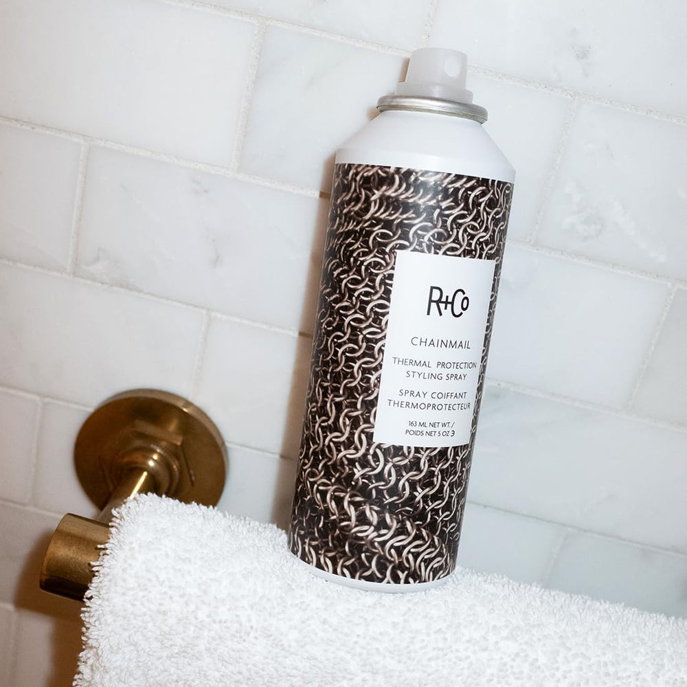 R+Co Chainmail oil blend helps seal cuticle and nourish ends