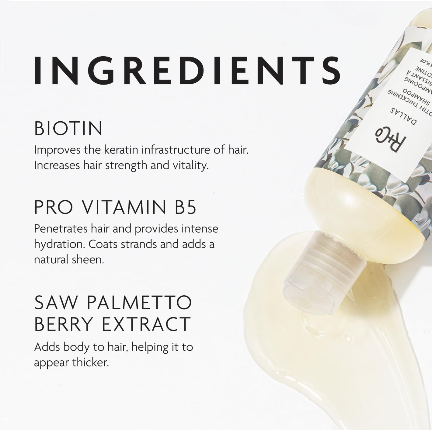 R+Co Dallas volumizing shot shows lift for fine hair