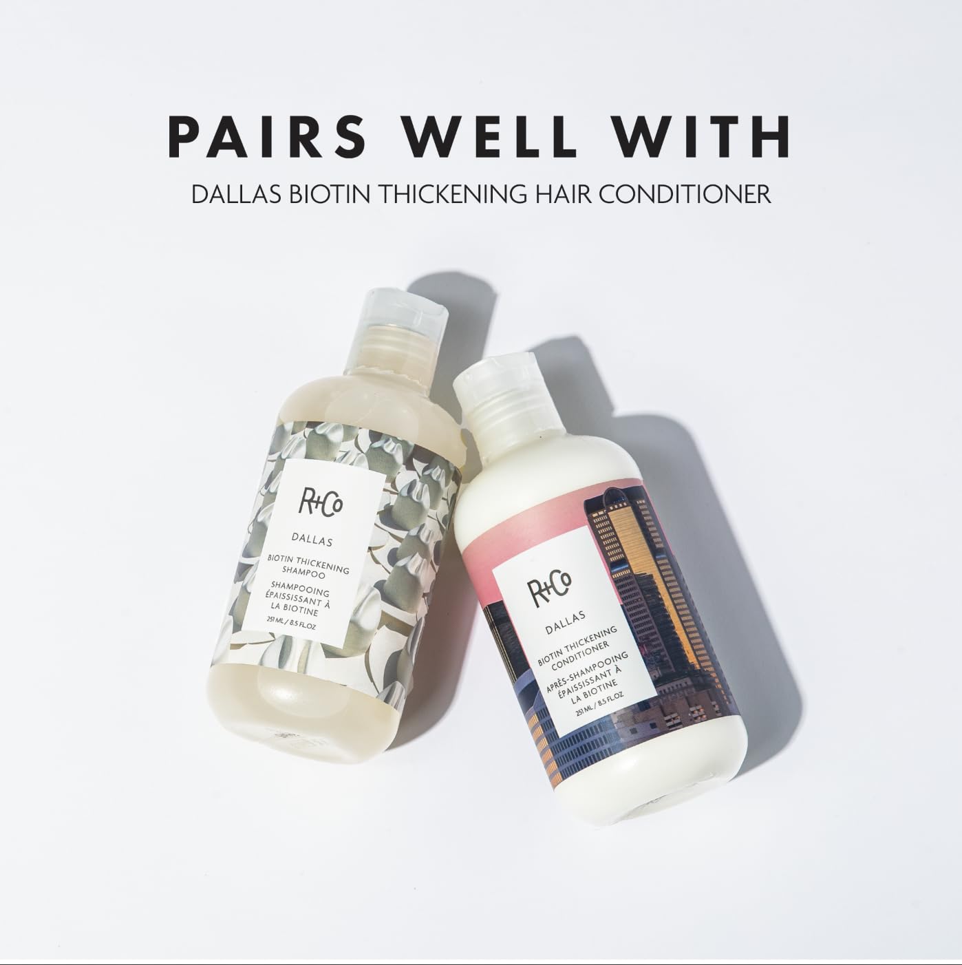 R+Co Dallas thermal protection shot communicates heat resistance during styling