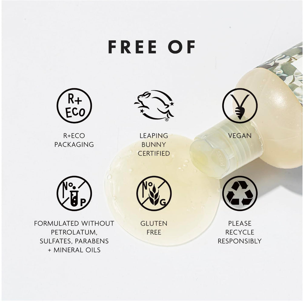 R+Co Dallas vegan cruelty-free badge indicates ethical formula