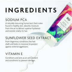 R+Co High Dive ingredient swatch emphasizing humectant hydration.