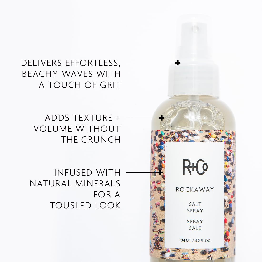 R+Co Rockaway textured hair look demonstrates casual, sea-inspired volume