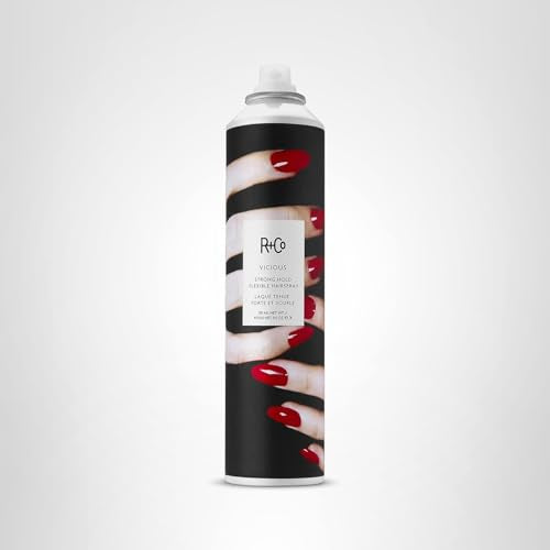 R+Co VICIOUS travel-friendly 280 ml bottle for on-the-go hold.