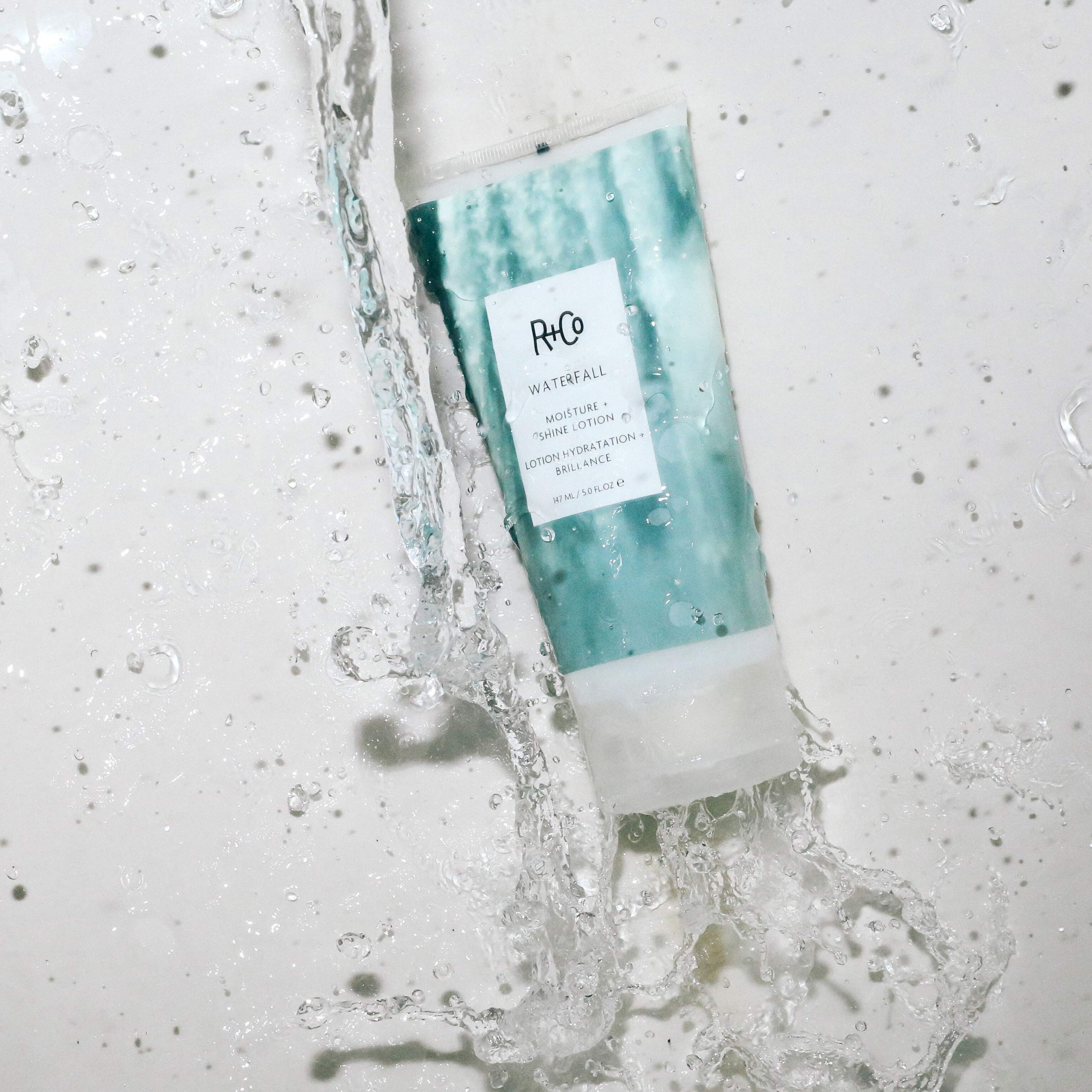 R+Co Waterfall ends moisturized for soft, long-lasting feel