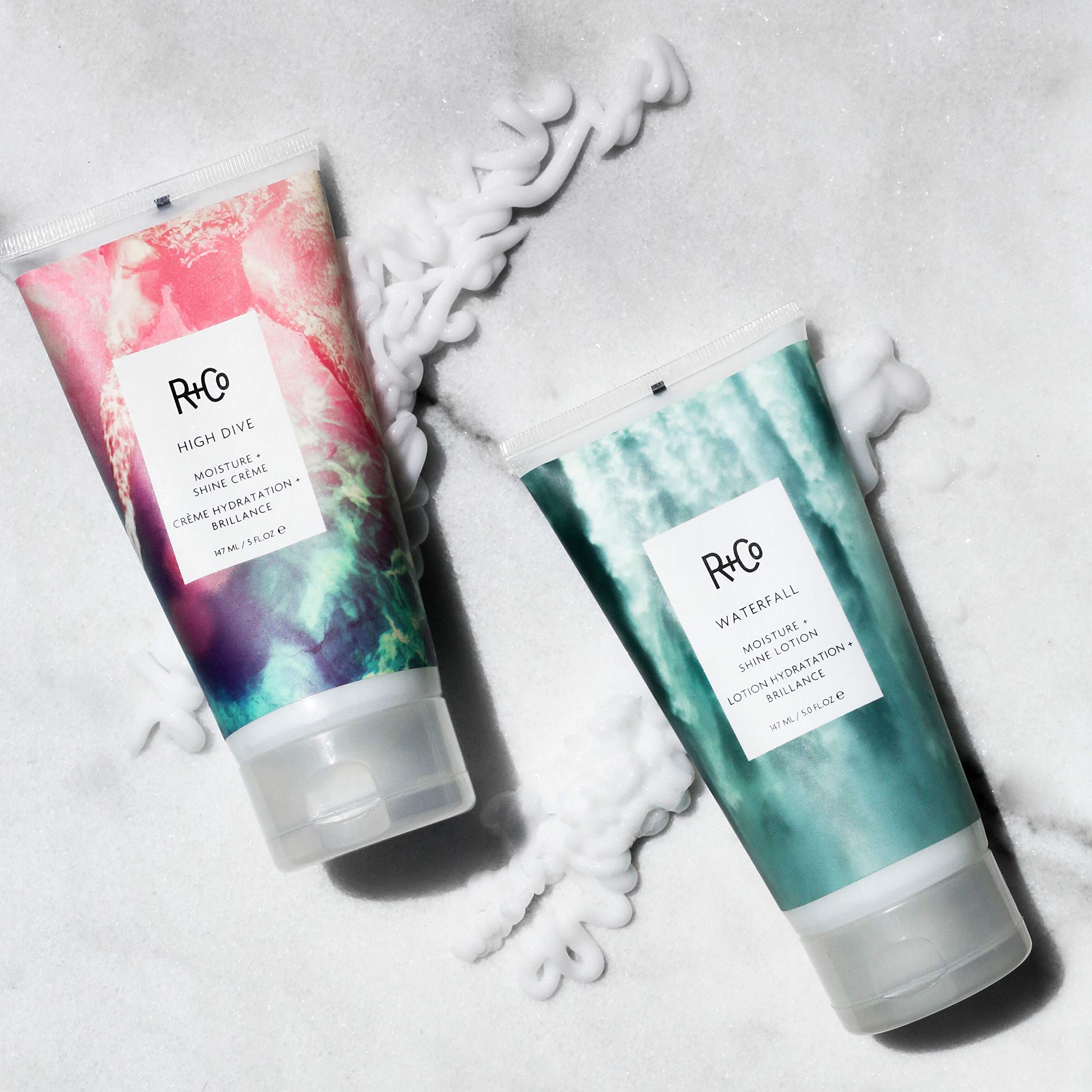 R+Co Waterfall suitable for fine to medium hair with light hydration