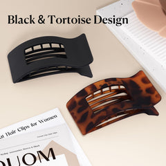 RDUQM flat clip black close-up highlighting sleek look and strong hold.