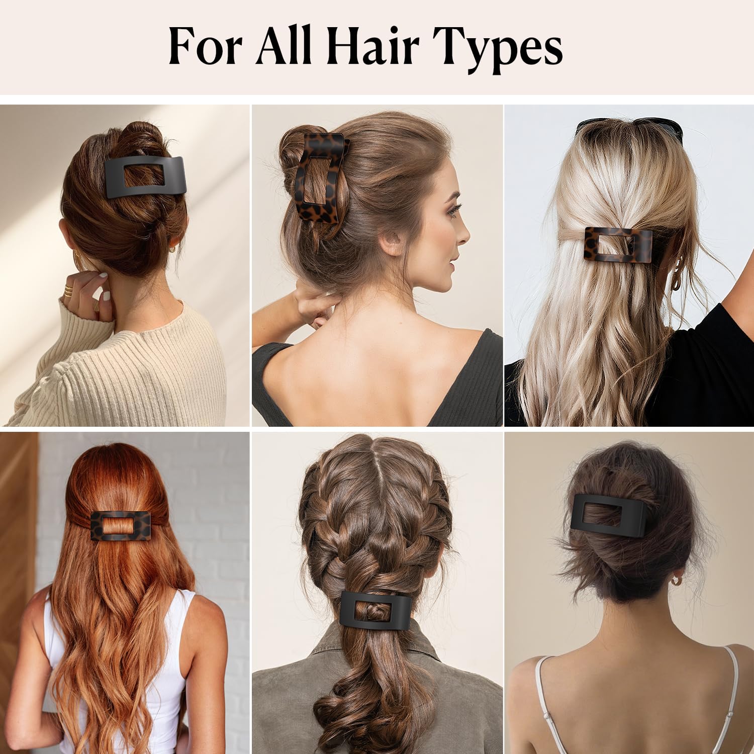 RDUQM flat clip in motion, keeps hair neatly secured.