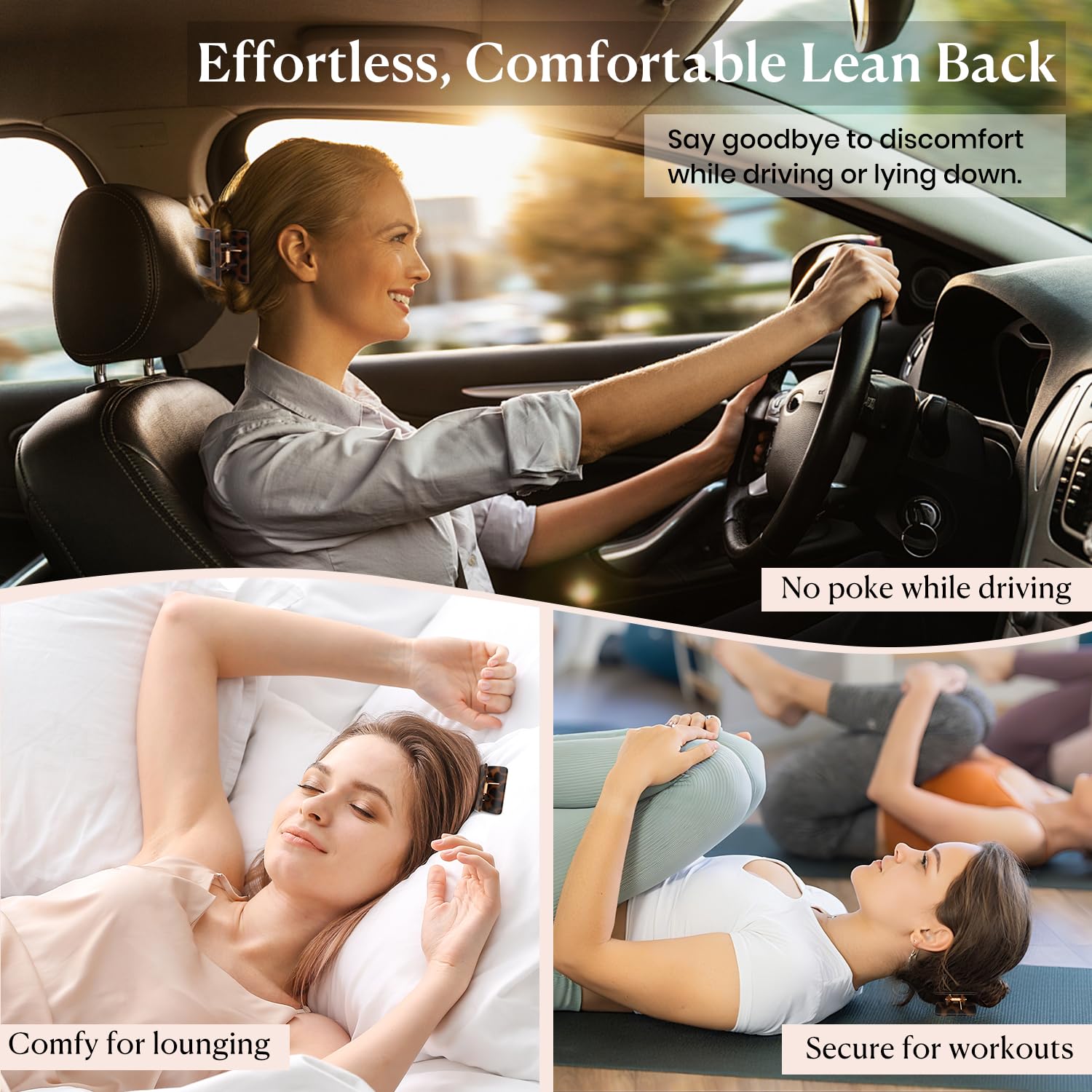 RDUQM flat clip yoga use, lightweight comfort for head-hugging wear.