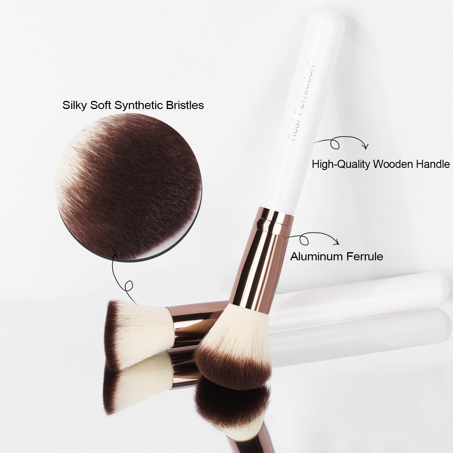 Real Perfection blush brush for soft, natural-looking cheeks.