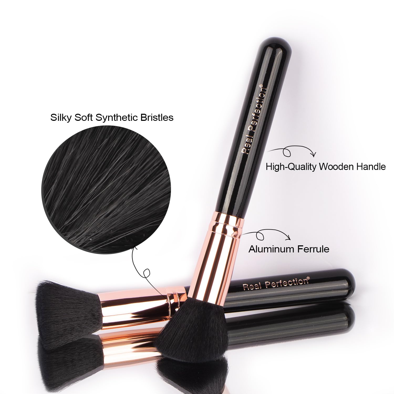 Real Perfection concealer brush offers precise spot coverage for blemishes.