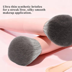 Real Perfection Contoured Foundation Brush demonstrates precise face blending.