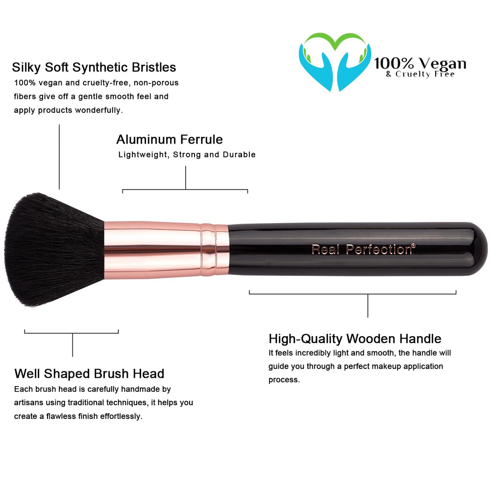 Real Perfection eyeshadow blending brush enables precise shading and seamless transitions.