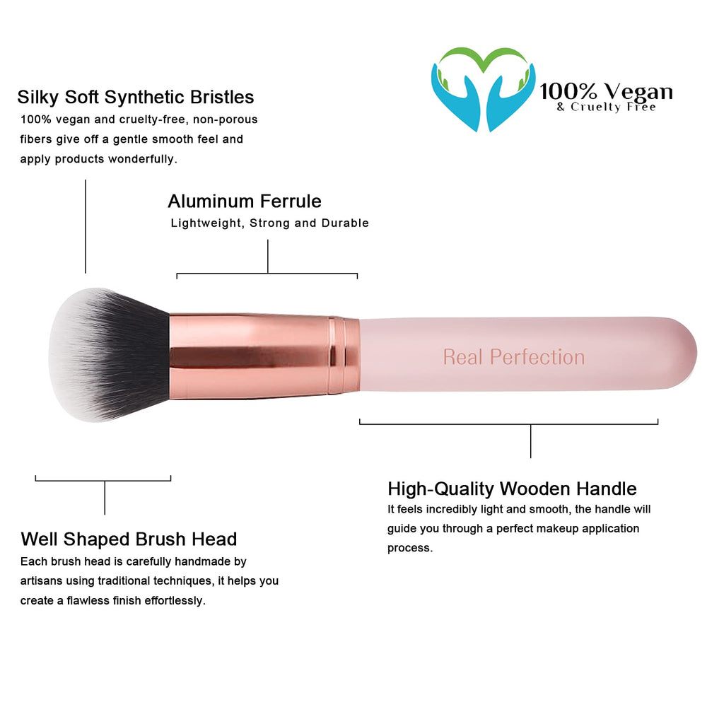 Real Perfection eyeshadow brush in pink for precise color placement