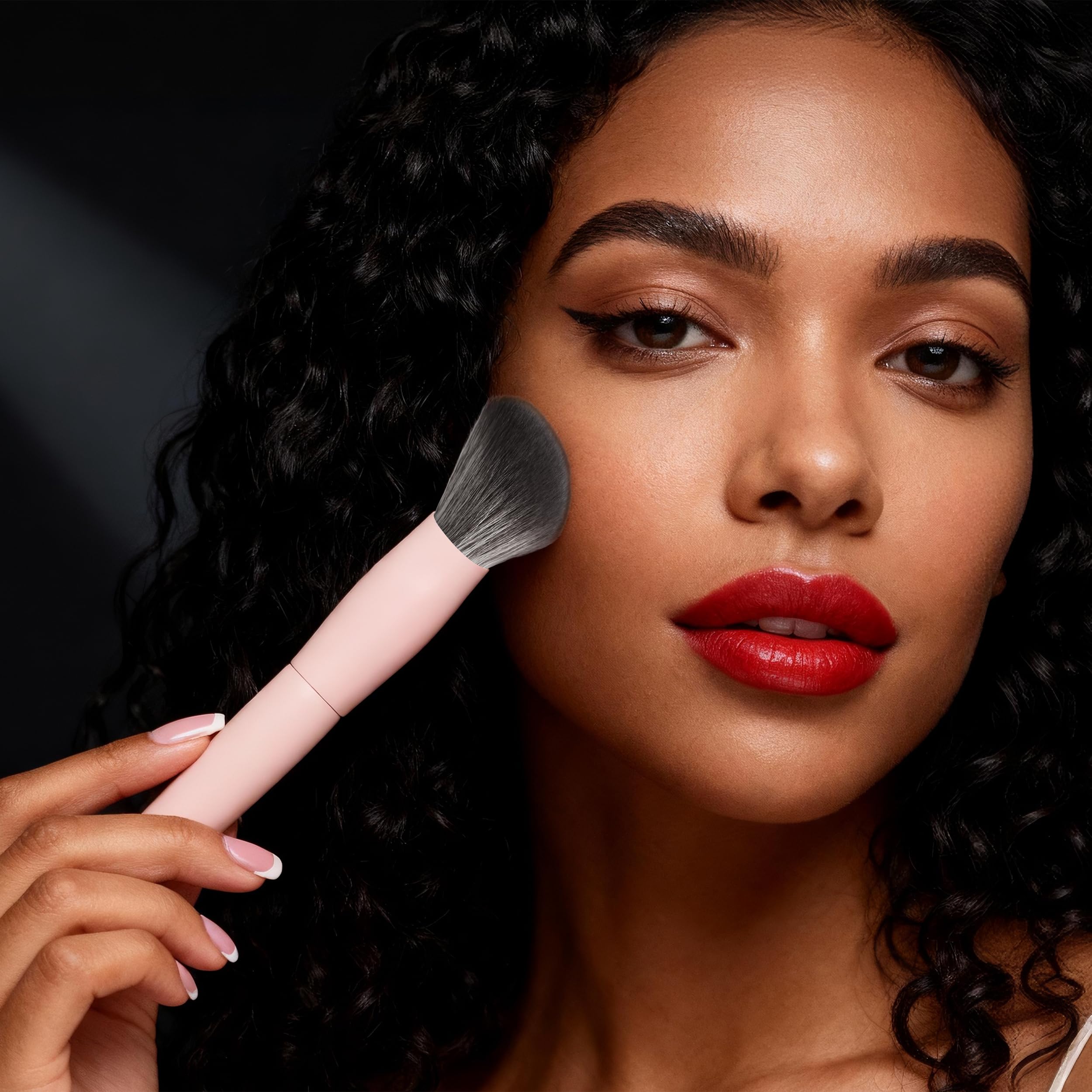 Real Perfection P106 close-up emphasizes high-density bristles for accurate coverage.
