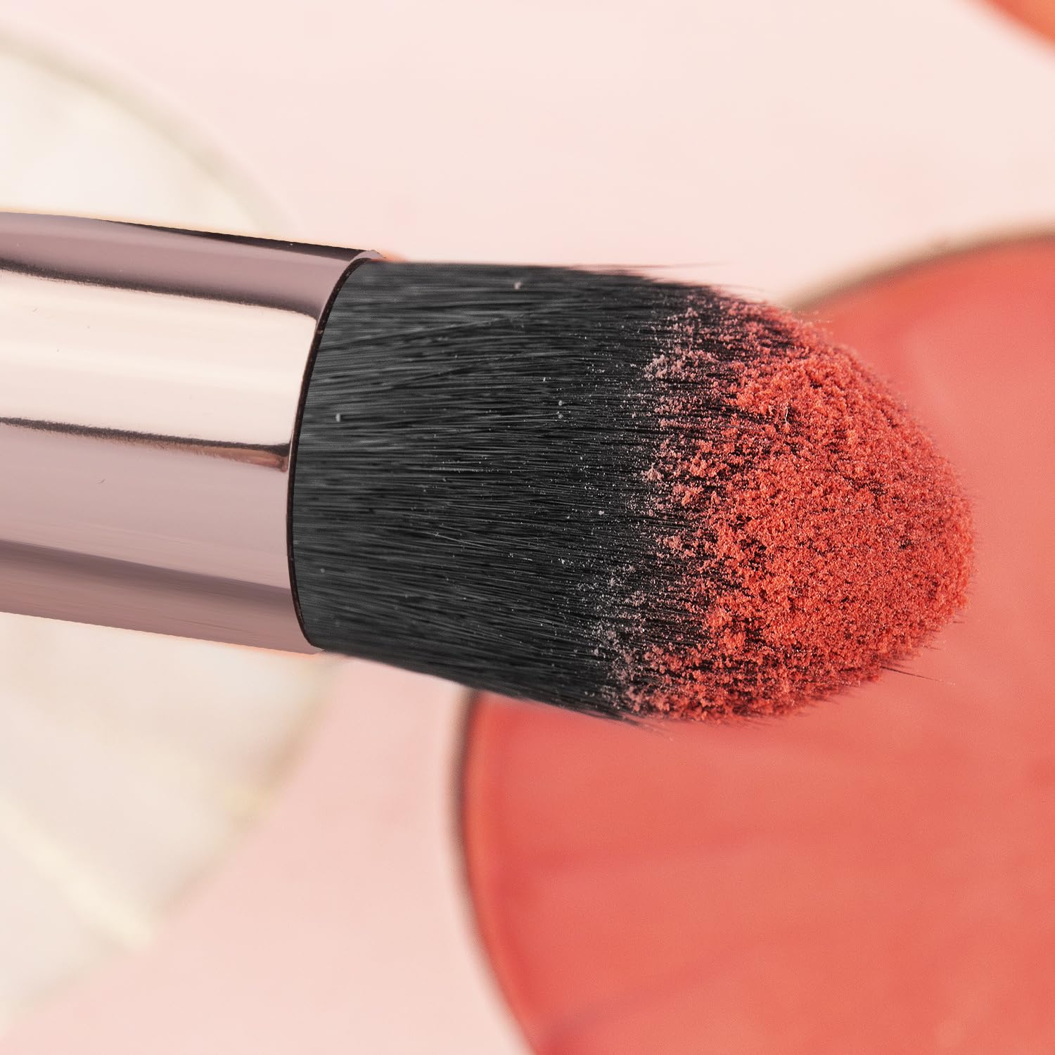 Real Perfection powder brush delivers even coverage for natural-looking finish.