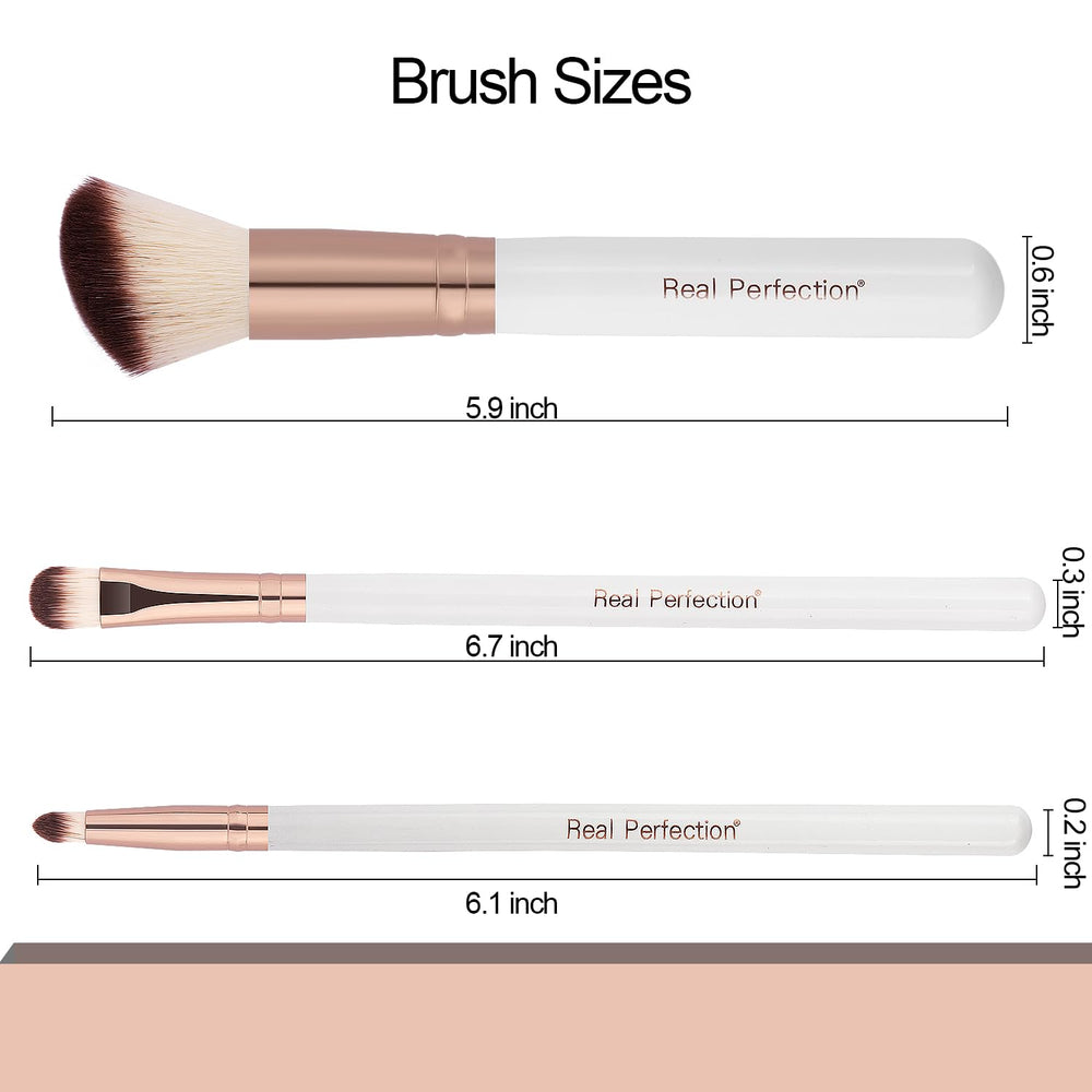 Real Perfection powder brush for even setting of makeup.