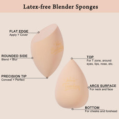 Real Perfection soft-texture makeup sponges for even coverage and minimal waste.