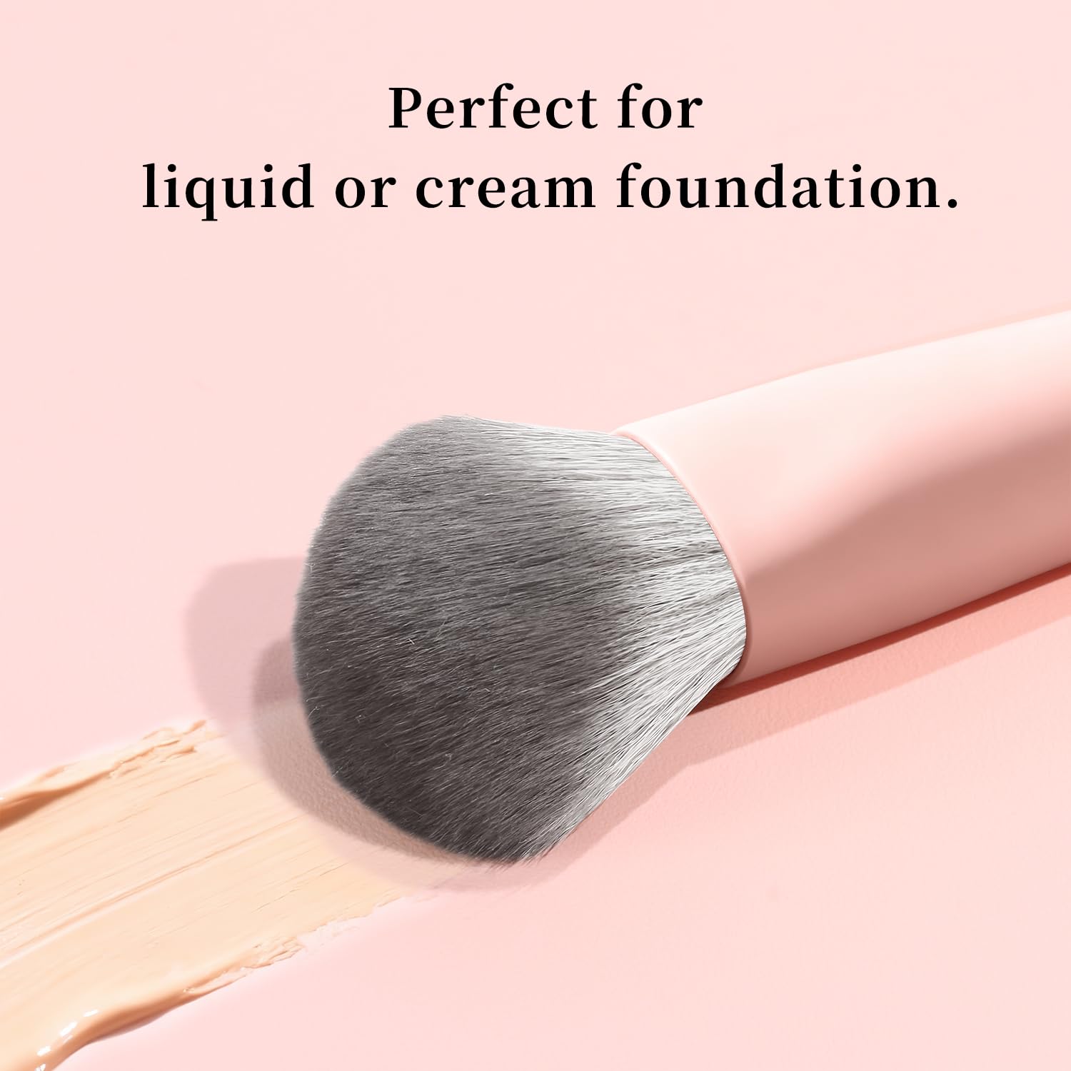 Real Perfection Brush in action delivers streak-free finish on skin.