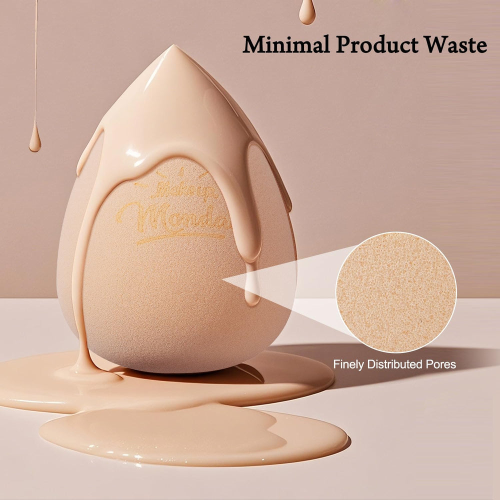 Real Perfection wet-dry sponges ideal for multiple makeup textures and products.